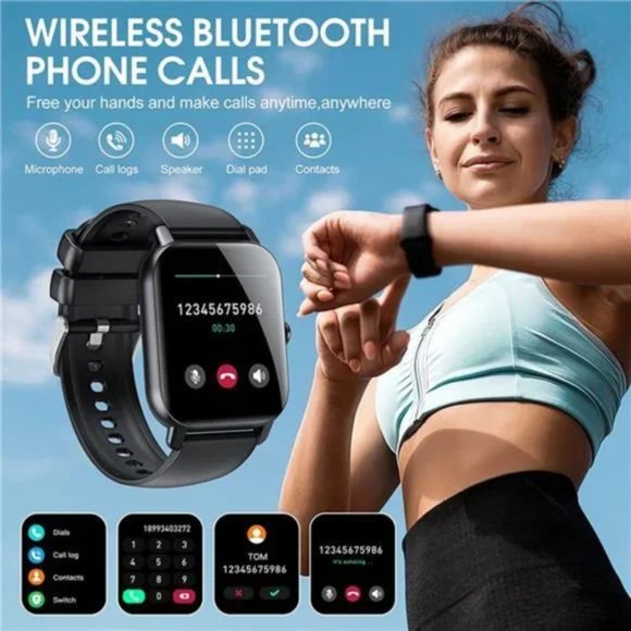 New Smart Watch, 1.85" Fitness Watch with Heart Rate Monitor, Waterproof - Picture 5 of 7
